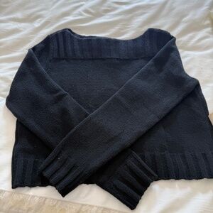 Gap CashSoft black boat neck sweater